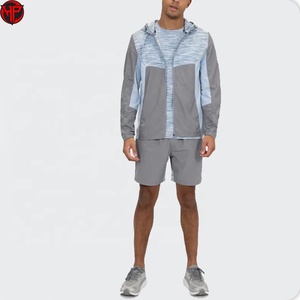 <b>Men's</b> 3 Tone Lightweight Windproof <b>Jacket</b> Quick Dry Hooded Sports Outerwear for Running Training <b>Jacket</b> Outdoor Wear - Product Image 2