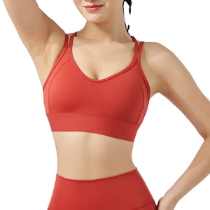 Soutien-gorge de sport pour la course à pied, bande fine fixe, dos croisé, beau dos, yoga, musculation, soutien-gorge antichoc de grande taille - Product Image 1