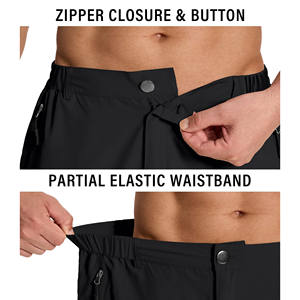 Pantalones cortos de senderismo hechos a medida para hombre, de alta calidad, corte relajado, pantalones cortos para correr con múltiples bolsillos, cintura elástica, pantalones cortos de senderismo para hombre - Product Image 4