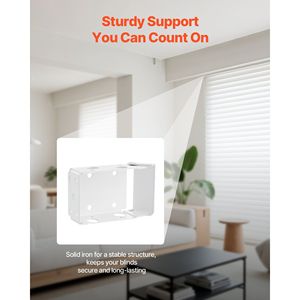 2 Pezzi Staffe di Montaggio per Tende da Finestra 1,5 x 2,25 Pollici, Compatibili con Viti Autofilettanti Incluse - Product Image 3