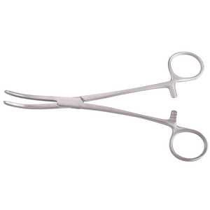 Pinzas Shallcross de 17.8 cm, Curvas, para Conductos Quísticos, Acero Inoxidable Alemán 420, Quirúrgicas, XS-ATF-01, Certificación CE Clase I, Reutilizables - Product Image 1
