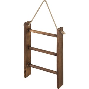 Handcrafted Pine <b>Wood</b> <b>Rustic</b> Ladder Wall Hook - Vintage Farmhouse Style for Wholesale - Product Image 2