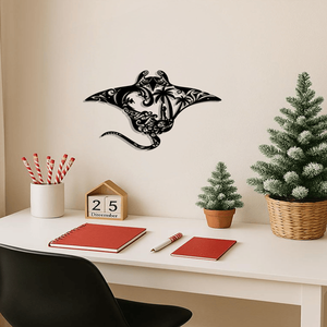 Arte Murale Moderna in Metallo Stile Costiero, Decorazione Nautica da Spiaggia per Soggiorno e Camera da Letto, Appendiabiti a Tema Oceano a Forma di Tavola da Surf - Product Image 2