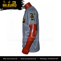 Maillot de baseball personnalisé unisexe, col en V, manches courtes, fermeture à boutons, impression sublimée, séchage rapide, coupe ample, adulte, toutes saisons, 100% coton