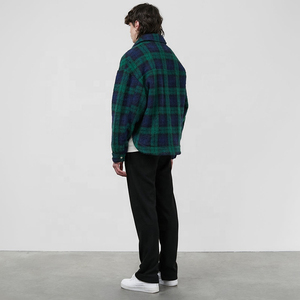 Custom Bulk <b>Mens</b> High Quality Brushed Cotton Plaid Hooded <b>Flannel</b> Streetwear Winter <b>Jacket</b> Eco-Friendly Heavyweight Thermal - Product Image 4