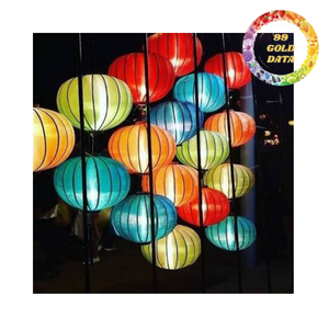 Lanternes en bambou peintes multicolores écologiques pour les rassemblements festifs, la décoration de la maison et les fêtes - Product Image 4