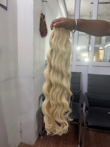Paquetes de cabello humano rubio 613 al por mayor, con cutícula alineada, de la India, y extensiones de cabello virgen de 10-30 pulgadas. - Product Image 3