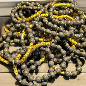 Pulsera facetada de pirita de ágata Natural de la mejor calidad al por mayor de 10mm con abalorio de cobre para curar Chakra Feng Shui para hombres y mujeres - Product Image 3