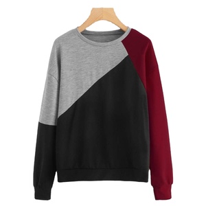 Nouveauté, sweatshirts écologiques pour filles, sweatshirt mignon en tissu doux et uni à blocs de couleurs pour femmes - Product Image 1