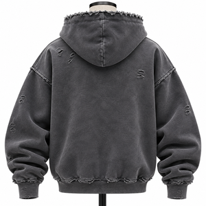 Sudadera con Capucha Extra Grande de Alta Calidad, 100% Algodón, Estilo Vintage Lavado, Unisex, con Bolsillo Canguro - Product Image 6