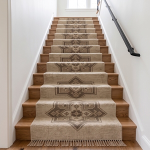 Custom Handmade AZKA ARTS Southwestern Wool Hallway <b>Runner</b> <b>Rug</b> Modern Geometric Non-Slip Stain Resistant Low Pile Medium - Product Image 5