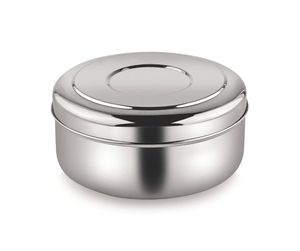 Recipiente Redondo Hermético de Acero Inoxidable Ecológico para Almacenamiento de Alimentos con Tapa Segura para Uso en la Cocina, Apto para Contacto con Alimentos - Product Image 3
