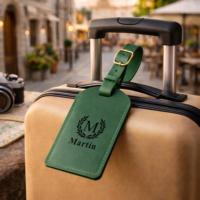 Étiquettes de bagages personnalisées de luxe en cuir véritable souple, protection de la vie privée, étiquettes de voyage dorées en gros LMP-0232