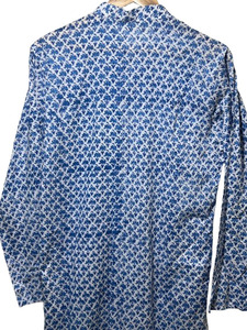 Kurta Larga con Estampado Floral para Hombre |   100% Algodón Manga Larga |   Impresión a mano en bloque |   Hecho en India, ropa premium a un precio razonable - Product Image 4