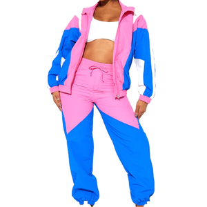 Conjunto Deportivo de 2 Piezas para Mujer, Chaqueta Cortavientos de Nailon, Forro de Malla Ligero, Impermeable y Transpirable - Product Image 1
