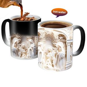 Vente en gros de tasses à café en céramique de 11 oz, adaptées à la sublimation, personnalisables avec photo, impression par transfert thermique, promotionnelles - Product Image 2