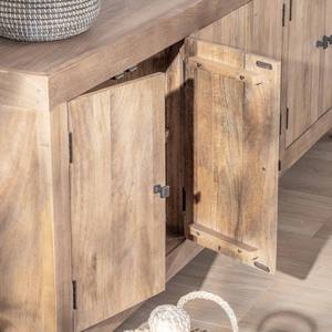Vandana Crystal Structure 200cm solid mango wood <b>sideboard</b> with sandblasted finish and 6 doors Maestro - Product Image 6