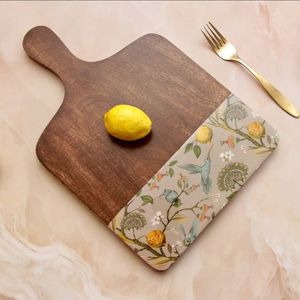 Rectangle End Grain Live Edge Wooden Chopping Board <b>Knife</b> Handle Resin Inlay Eco-Friendly Antibacterial Dishwasher <b>Safe</b> 2.0cm - Product Image 6