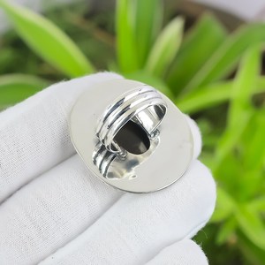 Handmade Mother of Pearl Bezel Setting 925 Sterling <b>Silver</b> Unique Elegant Fashion Gemstone Jewelry Boho <b>Ring</b> for Wedding & Party - Product Image 2