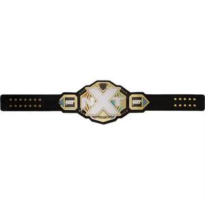 GLOWING NEON INDUSTRY Sporty High Waist Unisex <b>Wrestling</b> <b>Belt</b> Alloy Buckle Heat-Transfer Printed Black PU Strap Needle Detection - Product Image 4