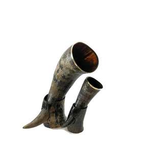 Cuerno de Búfalo Estilo Vikingo para Beber, Hecho a Mano, Taza de Cerveza de Metal Vintage con Acabado Natural y Borde Dorado, Precio al por Mayor - Product Image 6