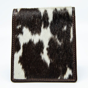 Portefeuille élégant en cuir de vachette pour homme, portefeuille fin à rabat en cuir à poils, fait main, cuir durable de qualité. - Product Image 4