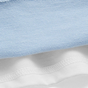 Sudadera con Capucha Corta para Mujer, Diseño Color Block en Blanco, Rosa y Azul, Tejido de Algodón, Casual, Manga Larga, Corte Corto - Product Image 6