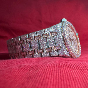 Reloj de Lujo para Hombre, Estilo Hip Hop, Cuadrado, de Acero Inoxidable, con Diamantes Moissanite, en Oferta, al Mejor Precio en EE. UU. y Reino Unido - Product Image 1