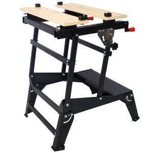 Banco de Trabajo Plegable Portátil Multifuncional con Mordazas Ajustables y Sujeción Vertical para Trabajos en Madera, Soporta hasta 550 Libras - Product Image 5