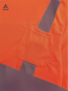 Gilet de sécurité AIFRAN ANSI Classe 3 à manches longues, chemise haute visibilité jaune fluorescent réfléchissant, pour ingénieur de construction, avec logo personnalisé - Product Image 4