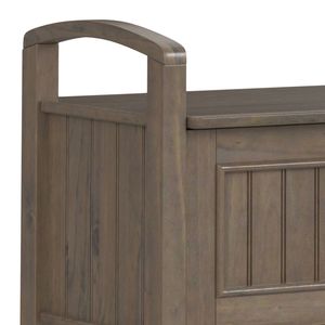 Smoky marrone Lev portaoggetti panca portascarpe pratico con soluzione di stoccaggio per ingresso durevole - Product Image 2
