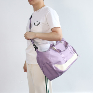 กระเป๋าเดินทางแบบดัฟเฟิลผ้าไนลอนสีลาเวนเดอร์ใหม่ ปิดด้วยซิป กันน้ำได้ เหมาะสำหรับออกกำลังกายและกิจกรรมกลางแจ้ง - Product Image 5