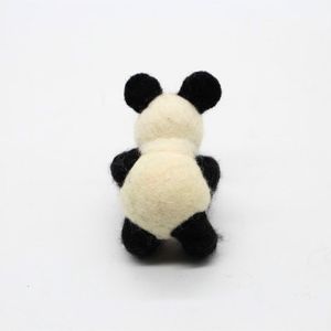 Felt Panda Animal Christmas Decoration Cartoon Handicraft Gift Holding <b>Red</b> Present - Product Image 4
