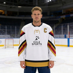 Maillots de hockey sur glace pour hommes, personnalisables, respirants, écologiques, avec logo imprimé par sublimation, acceptant les commandes OEM/ODM en usine. - Product Image 1