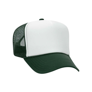 Custom trucker <b>hat</b> with patch logo wholesale bulk adjustable mesh snapback cap - Product Image 1