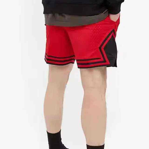 <b>Men's</b> <b>Red</b> Black Geometric Print Quick Dry Sport <b>Shorts</b> With Pockets Elastic Waist Mid Rise Casual <b>Shorts</b> - Product Image 3