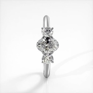Anillo de Boda Clásico con Flor, Plata de Ley Chapada en Oro, Moissanita de Corte Brillante de 1.5 CT, Engaste de Garras, Certificado IGI, VVS - Product Image 6