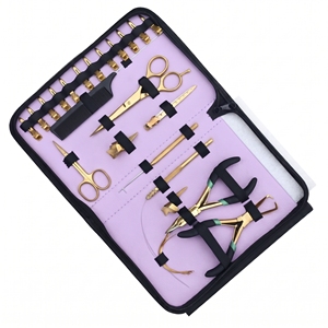 Kit de Instalación de Extensiones de Cabello para Salón con Alicates de Microperlas, Herramienta Aplicadora, Pinzas de Seccionamiento y Tijeras de Peluquería - Product Image 6