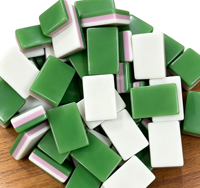 Jeu de Mahjong Vert Personnalisé Imprimé Créatif Funky Trade, Jeu de Loisirs de Bureau Multijoueur, Fourniture en Gros pour Magasins OEM ODM