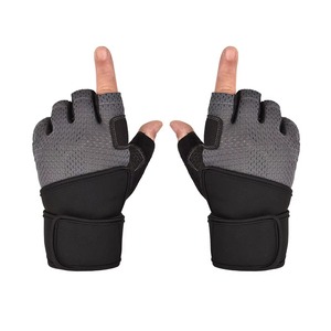 High Quality Anti-Slip Half Finger UV Protection Weight Lifting Gloves Custom Logo Microfiber Grip CrossFit Training Wholesale - Product Image 2