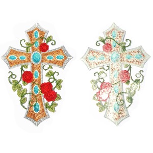 Aplique Termoadhesivo Bordado en 3D con Diseño Religioso Cristiano, Decoración, Regalo, Parche de Tela de PVC - Product Image 2