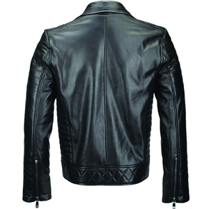 Chaqueta de Motociclista Personalizada de Piel de Oveja para Hombre, Estilo Vintage, con Cremallera, Resistente al Viento, Transpirable, OEM, ODM, Venta al Por Mayor - Product Image 2