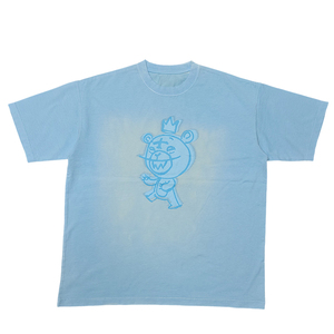 เสื้อยืดพิมพ์ลายทรงหลวมสไตล์ยูนิเซ็กส์ ล้างสีแบบแอซิด ดีไซน์เรียบง่าย แขนสั้น สำหรับผู้ชาย - Product Image 2
