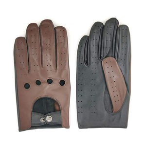 Lightweight Real Leather <b>Driving</b> <b>Gloves</b> For Adult Lambskin Brown Breathable <b>Driving</b> Winter Season <b>Gloves</b> - Product Image 3