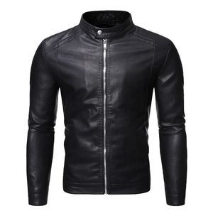 Veste d'hiver pour homme en cuir véritable, coupe ajustée, style vintage, coupe-vent, écologique, haute qualité - Product Image 1