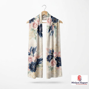 Premium Luxury Long Scarf Soft Polyester Fabric <b>Head</b> <b>Wrap</b> Digital Print Winter Custom Branding White Label OEM ODM - Product Image 3