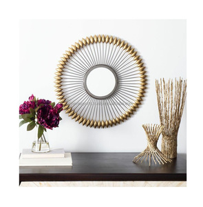 Proveedor de espejo de pared de Metal clásico indio elegante espejo de diseñador hecho a mano última llegada gran oferta espejo de pared asequible - Product Image 6