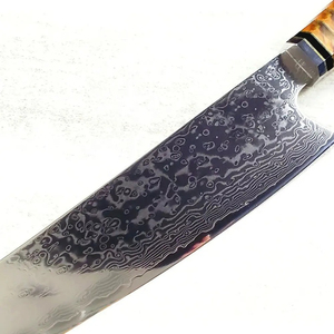 Couteau de chef Burraq personnalisé fait main en acier carbone, lame de 8 pouces, épaisseur de 3,0 mm, manche en bois, cadeau - Product Image 4