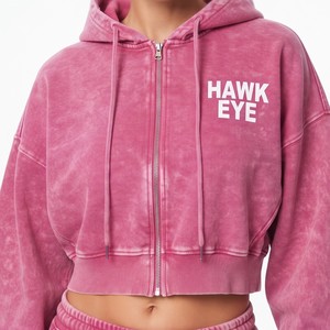 Custom Acid Wash Pink Tracksuit Long Sleeve Drop Shoulder Hoodie With Matching Drawstrings And <b>Flared</b> Bottom <b>Jogger</b> For <b>Women</b> - Product Image 3