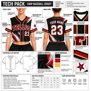 Nouvelle arrivée, maillot de baseball respirant et court, taille personnalisée, maillot de baseball en polyester, vêtements de sport, maillot de baseball - Product Image 6